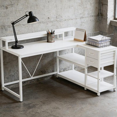 Bureau, bureau en L, bureau d'ordinateur réversible