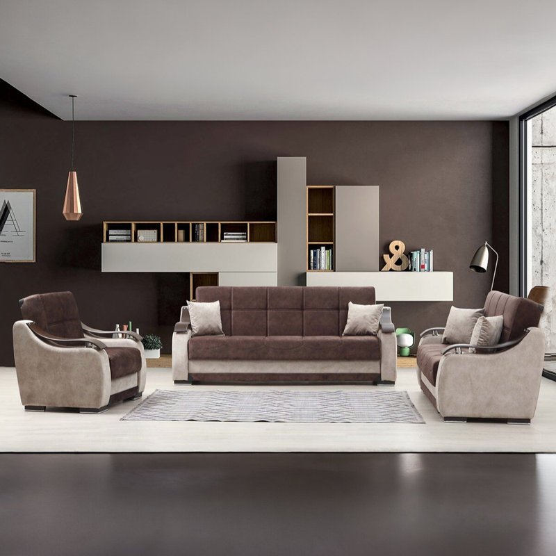 Fauteuil Bella, Velours brun