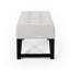 Gris avec un design sophistiqué, point de gaufres, l 46,53 po x P 17,92 po x H 16,59 po