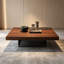 Table basse carrée en bois manufacturé brun
