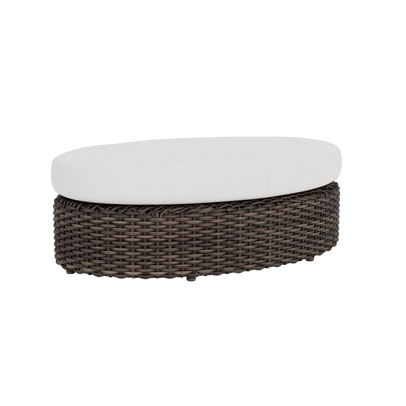 Largo Outdoor Ottoman, Canvas Natural Sunbrella® Canvas