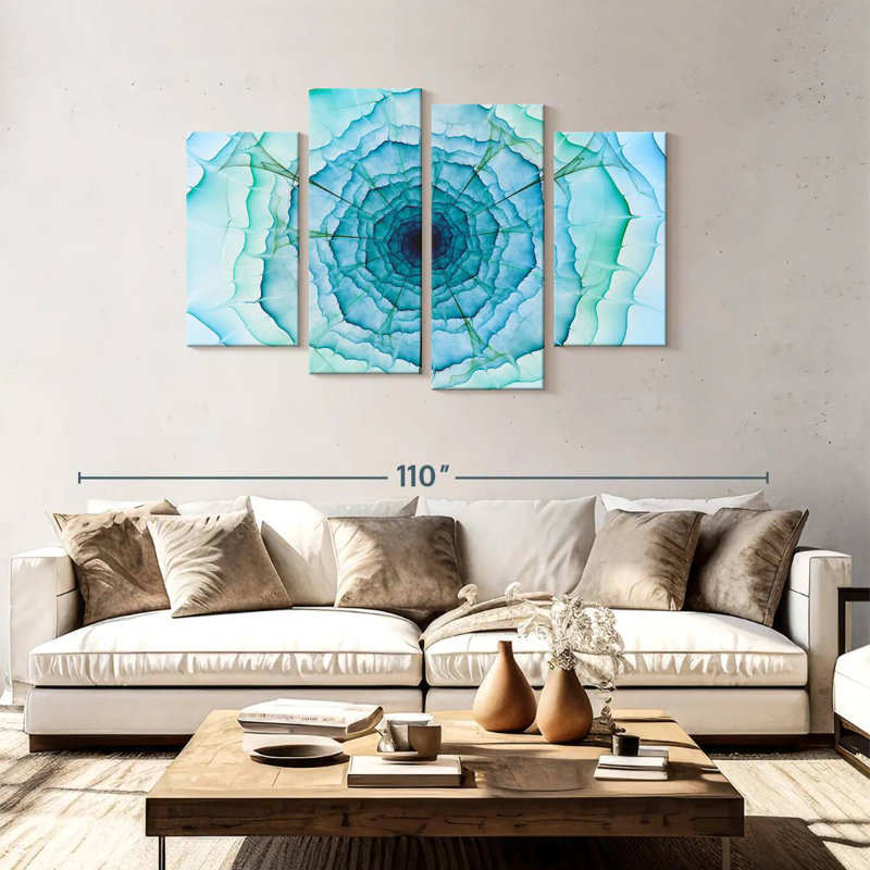 Avery Abstract Fractal Flower, 48" H x 75" W