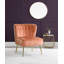 Fauteuil d'appoint en velours orange brûlé Sambell (chaise incluse seulement)