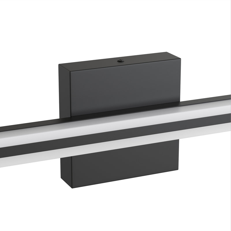 Luminaire de meuble-lavabo de salle de bain 24 po à DEL en acrylique, H 4,7 po x l 24 po x P 2,4 po