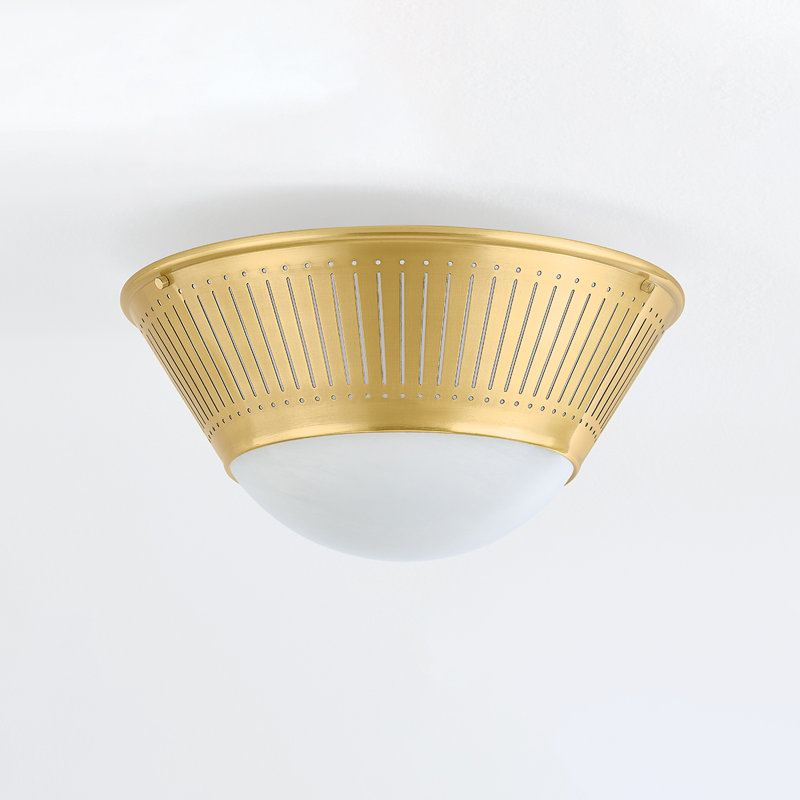 Elsmere Flush Mount in Aged Brass