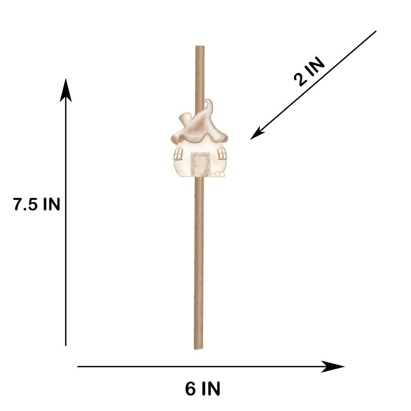 10 PCS Garden Fairy Paper Straws