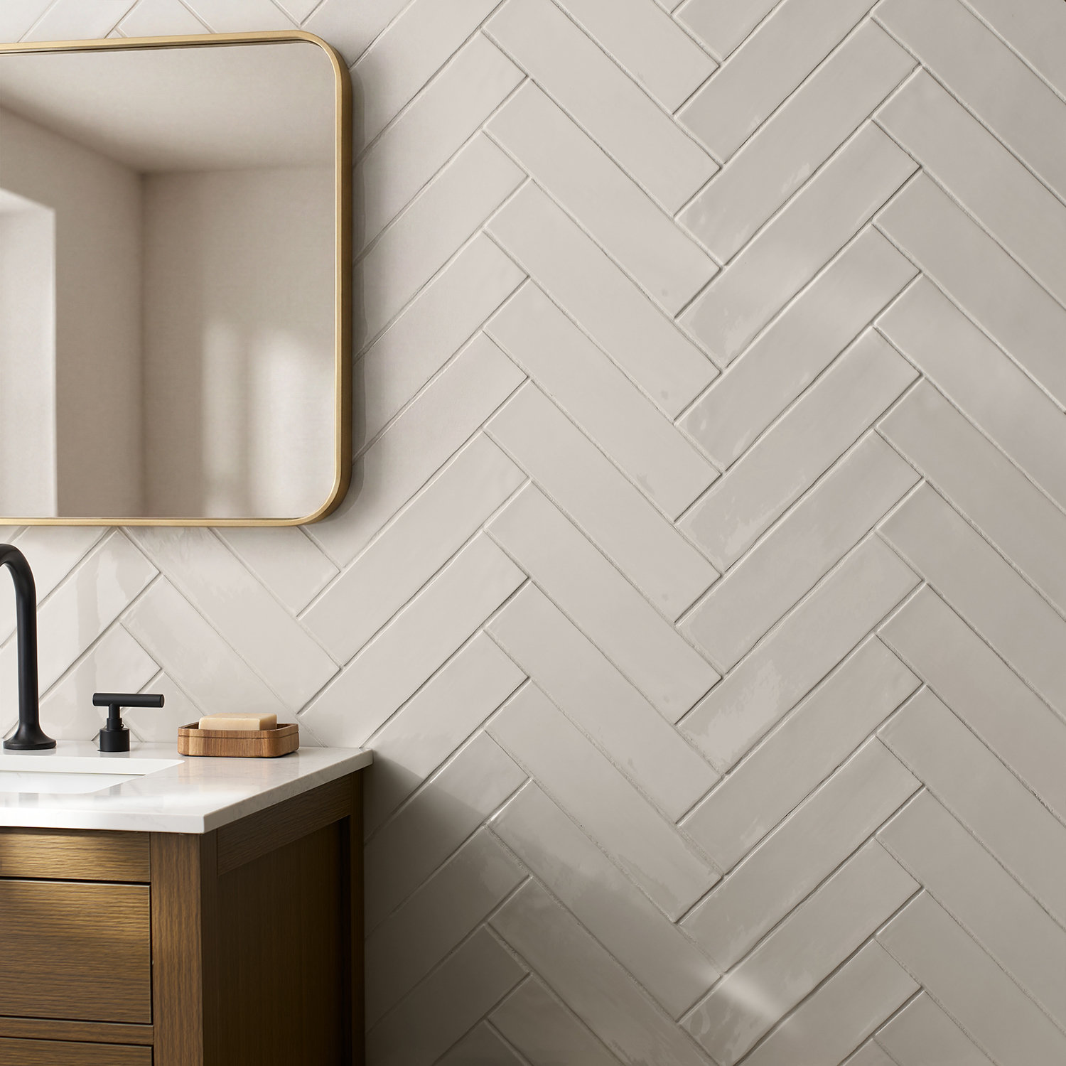 Bond Tile Barcelona 3 in. x 12 in. Polished Ceramic Subway Wall Tile (10.76 Sq. Ft. / Case), Gris