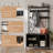 70" Shoe Rack with Coat Hanger – Metal Frame Hall Tree with Bench & Storage, Hooks & Open Shelf, Standing Entryway Clothing Rack for Hallway, Living Room, Mudroom (Black)
