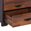 Superbe table d'appoint en noyer avec finition et fonction de tiroir