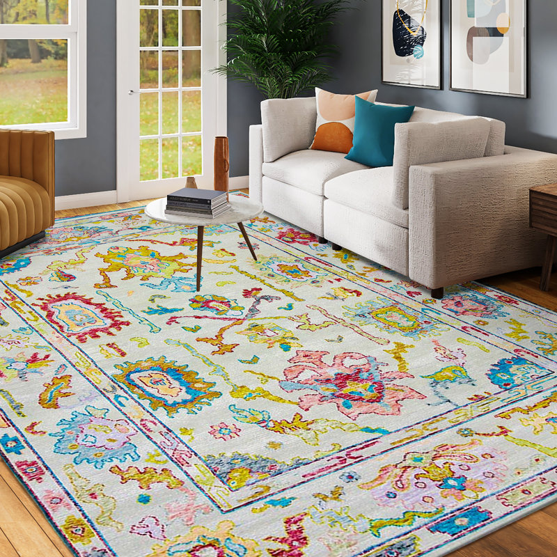 Floral Area Rug, Rectangle 9' x 12'