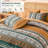 8-Piece Bohemian Striped Bedding Quilt Set Comforter and Sheet Set Soft Microfiber Complete Bedding Sets for All Season-122486564-122486567