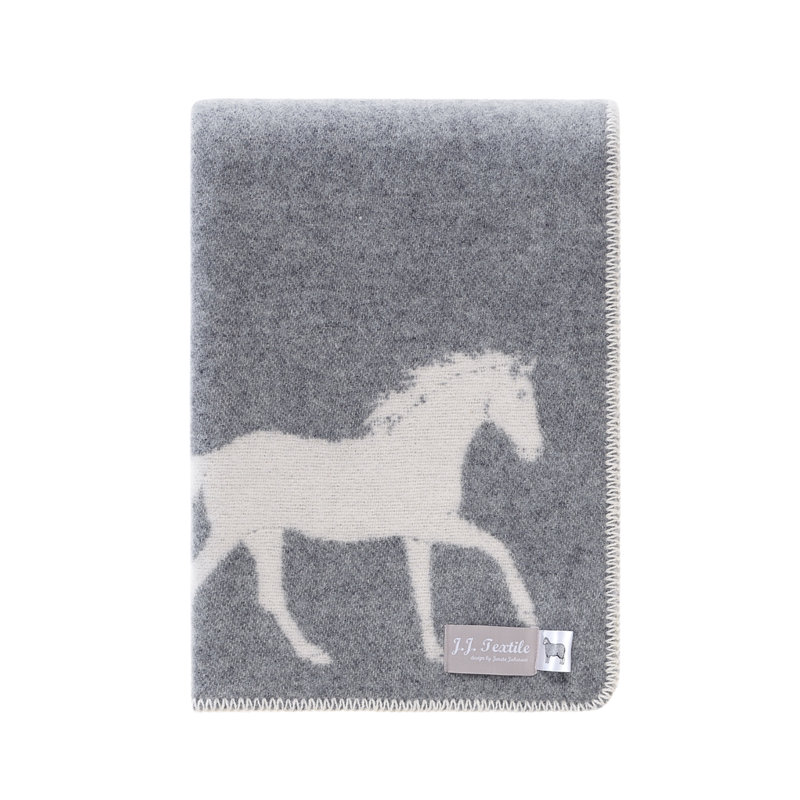 Horse Wool Blanket, Grey