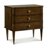 3 - Drawer Solid Wood Nightstand in Brown