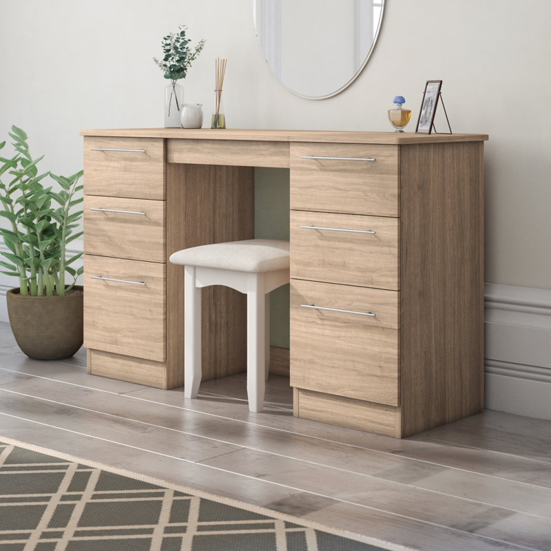 Fully Assembled Lyndale Dressing Table, Bordeaux Oak