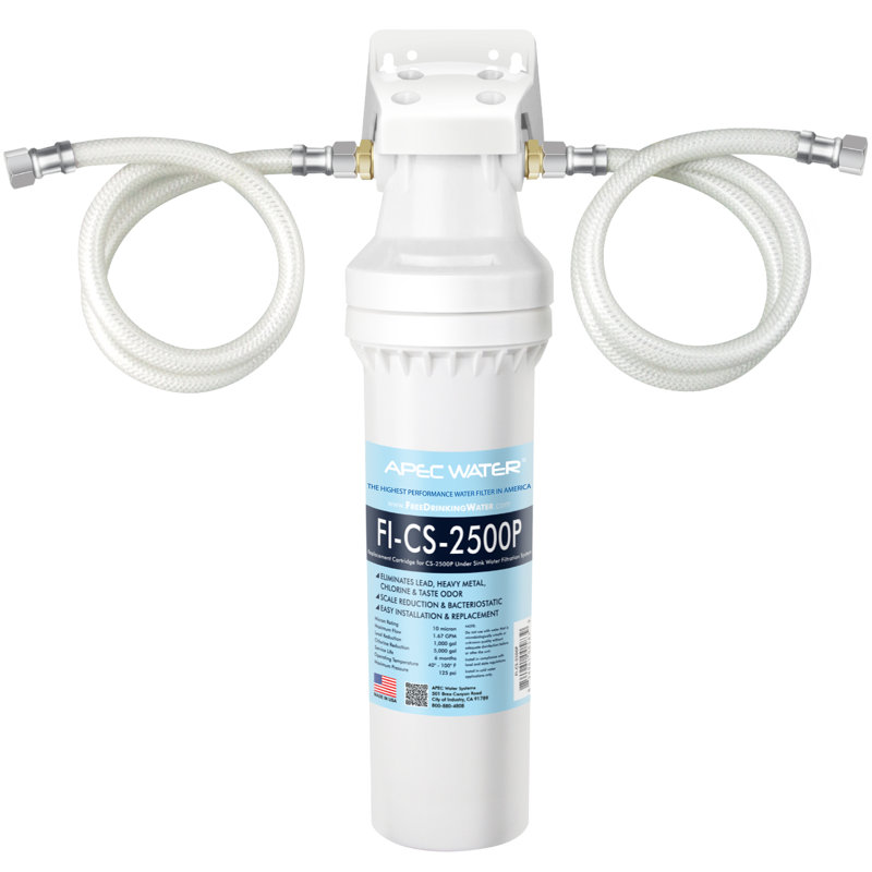 High Capacity Under Sink Water Filtration System with Scale Inhibitor