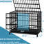 Cage pour chien robuste de 48 pouces avec roulettes, idéale pour les moyennes et grandes races, simple à monter, pliable - Cage indestructible
