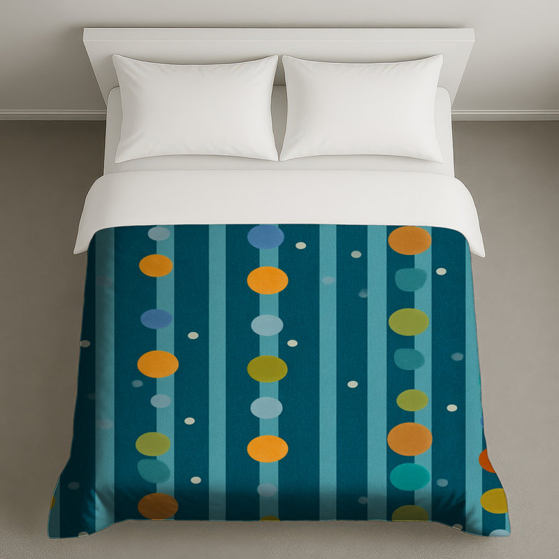 Housse de couette à pois moderne, Grand lit