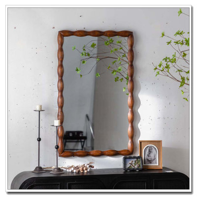 Miroir avec cadre en bois massif