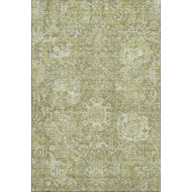 Tapis damassé de qualité supérieure lavable à la machine Wayne AMF1101, Rectangle 10 pi x 14 pi