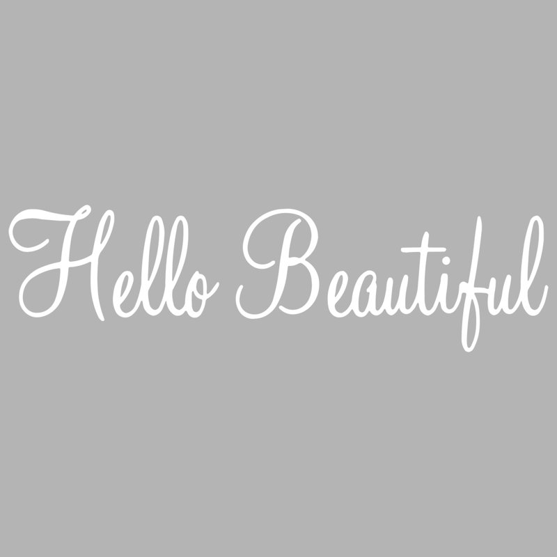 Adhésif décoratif Croswell Hello Beautiful, H 8 po x l 30 po x P 0,01 po, Blanc
