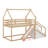 Twin Over Twin House Loft Or Bunk Bed With Slide-1557132487