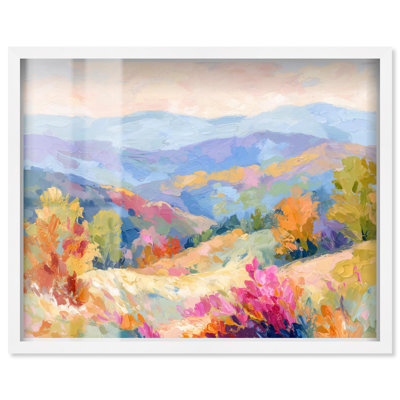 «Colorful Valley II Shadowbox Print Colorful Landscape» par Art Remedy