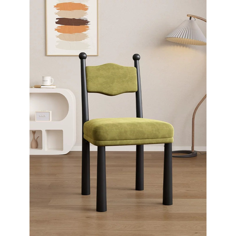 Chaise Kenyatta Bol Sant, Velours vert, Noir