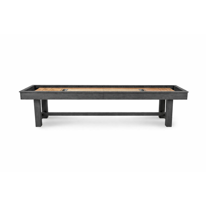 Hank 12' Shuffleboard Table In Gray Marble