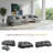 166" Oversized U-Shaped Modular Velvet 4 Seat Sectional Sofa with Ottoman, Slate Gray-934581620