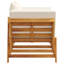  Banc de jardin réglable en bois d'acacia blanc crème 2-en-1-1131082111-1131082104