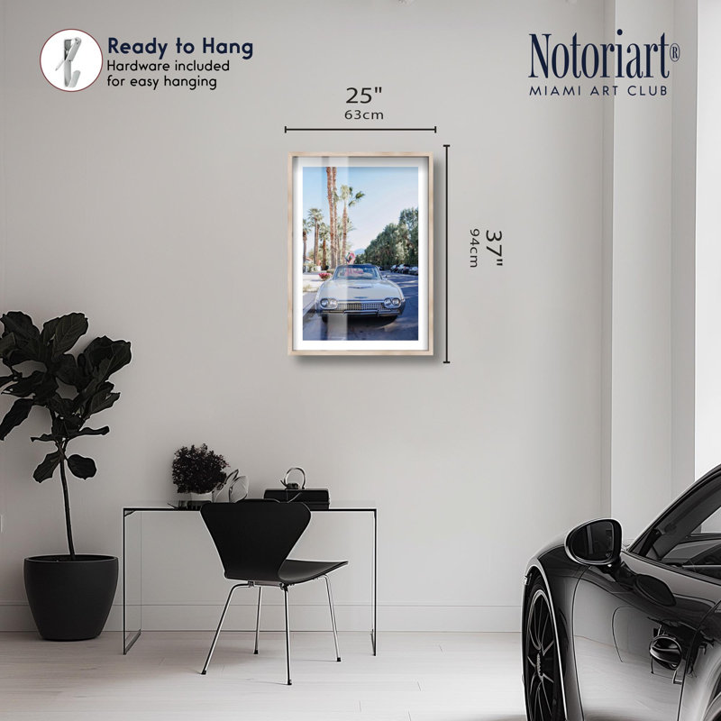 «Summer Ride Shadowbox Print» par Notoriart, H 37 po x l 25 po, Crème, crème