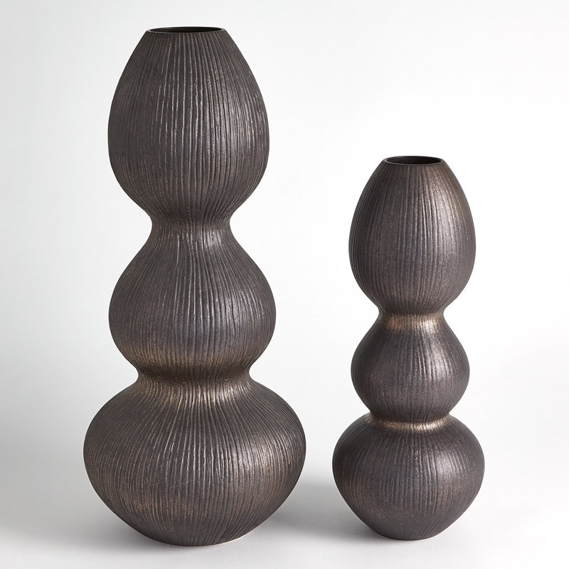 Handcrafted Table Vase, 26.5" H x 12" W x 12" D, White