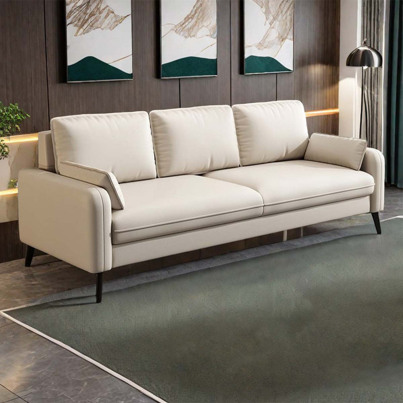 Ensemble de salon en similicuir Trema, Similicuir blanc