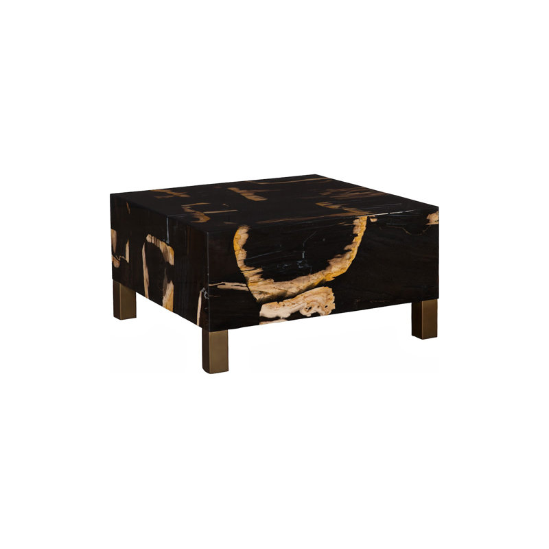 Petramosaic Coffee Table, With Brass Legs