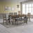 Walnut Finish Rectangular Dining Table 1Pc Solid Rubber Wood Kitchen Furniture
