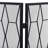 Abbygale Metal Foldable Mesh Netting 3 Panel Geometric Black Fireplace Screen