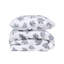 Ensemble de housse de couette 100% coton blanc / gris Roye-1450842917