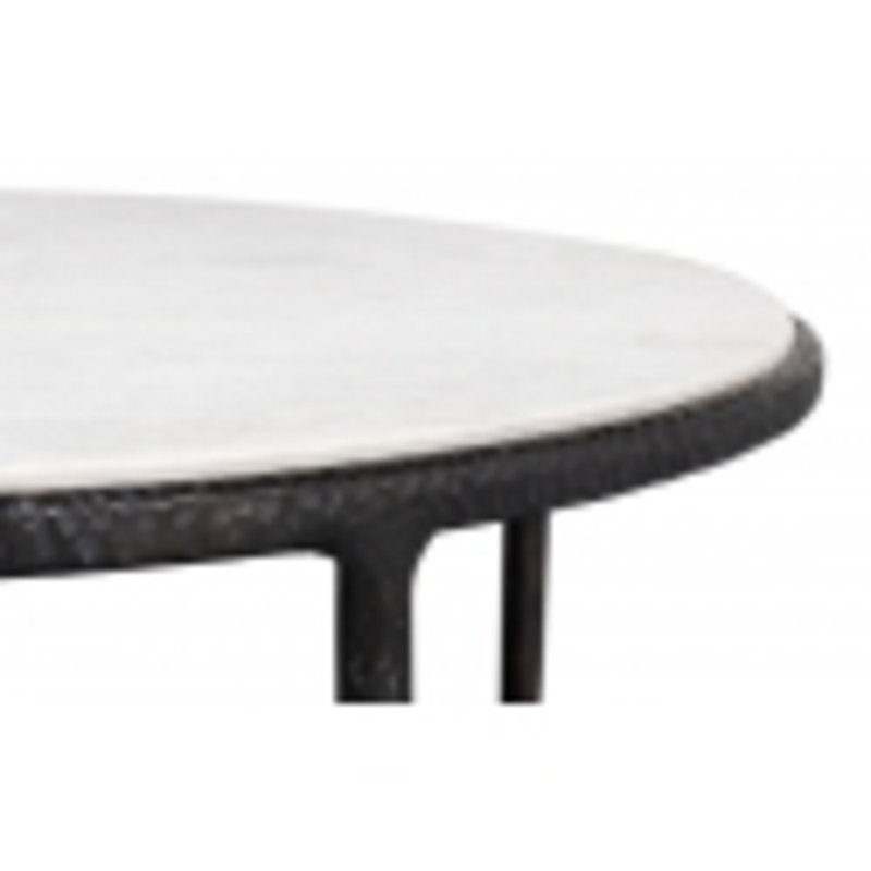 Dakor Marble End Table, 22" H x 24" W x 24" D