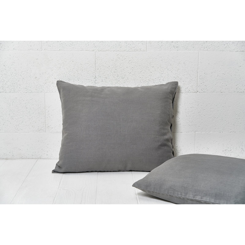 Gwinn 100% Linen Pillowcase, Grey