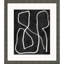 «Naive Lines I» par Gunnarsdottir - Ensemble de 3 peintures simples encadrées