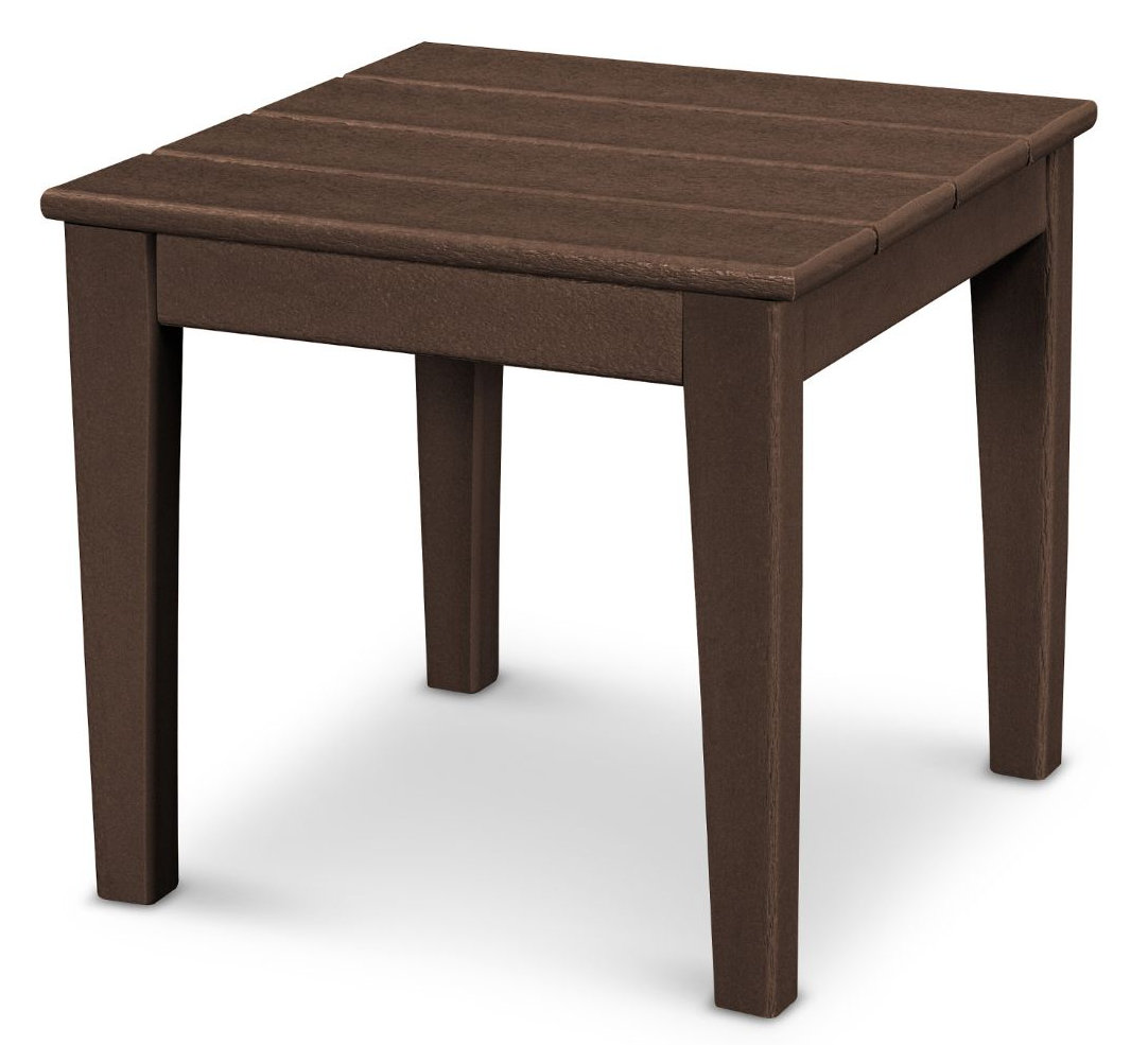POLYWOOD® Newport 18" Patio Side Table, Mahogany