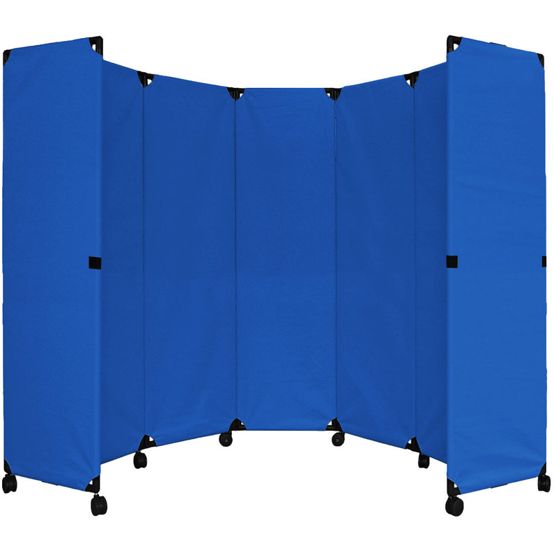 Cloisons de bureau pliantes portatives MP10, Bleu, H 72 po x l 120 po x P 4 po, 7