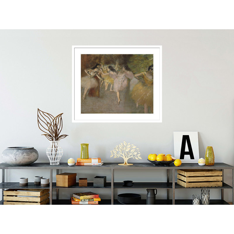 «Rehearsal devant le ballet» par Edgar Degas, impression giclée sur cadre, H 33,5 po x l 39,16 po