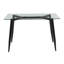 Table contemporaine Clara en métal noir avec plateau en verre trempé transparent par Lumisource-1473611656