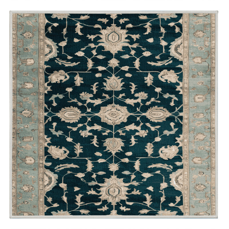 Tapis beige surteint lavable à la machine, Carré 6 pi