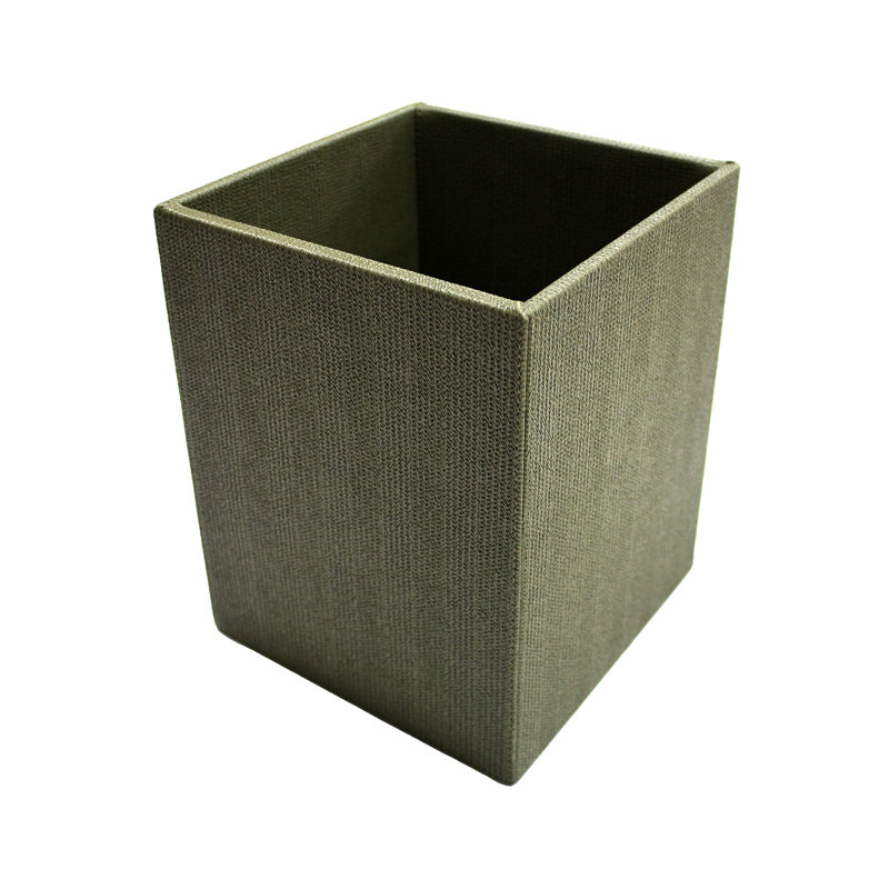 Bornaman Leather / Faux Leather Open Kitchen Trash Can - 7L, Green