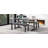 3-Piece Retro Dining Set, Rectangular Trestle Table and 2 Wood Benches-1866085962