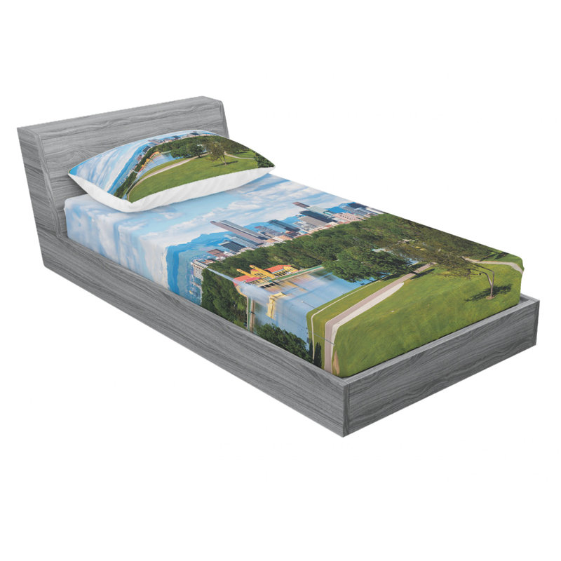 Ensemble de draps City Park at Denver, Ensemble de draps pour lit simple avec drap-housse