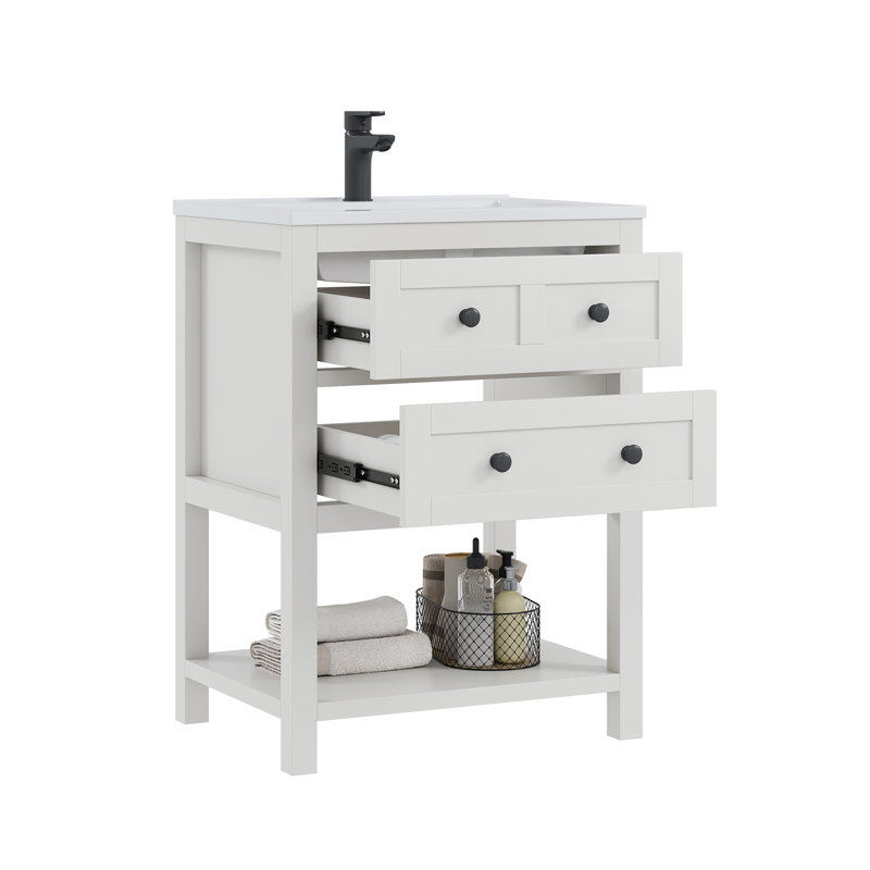 Meuble-lavabo simple Wilce Meltiva, 24", Blanc