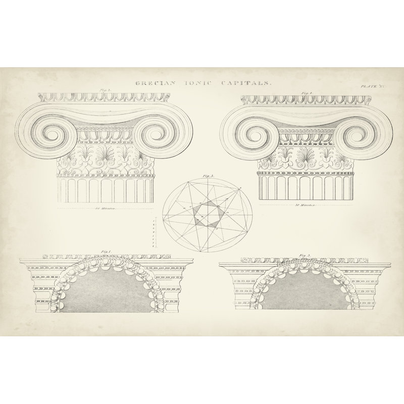 «Greek & Roman Architecture VIII» par Thomas Kelly, impression sur toile tendue, H 24 po x l 36 po